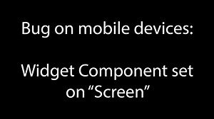 Does anyone have a solution to make WidgetComponent in "screen" space interactive?