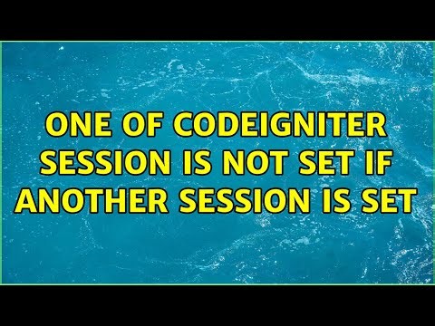 One of Codeigniter session is not set if another session is set