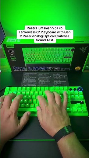 Razer Huntsman V3 Pro Tenkeyless 8K Keyboard with Gen 2 Razer Analog Optical Switches Sound Test