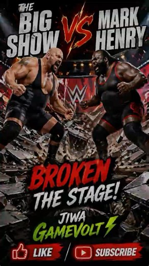 Big Show vs Mark Henry Broke the Stage 😱 WWE Giants Clash!