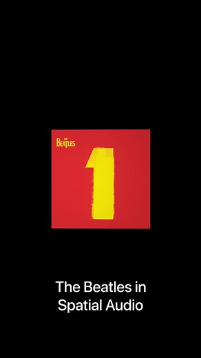 Listen to #TheBeatles’ ‘1’ album, now streaming on @Apple Music in Spatial Audio.