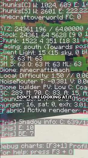 Mini Mod Showcase | Better F3 - Minecraft Mod #minecraft #minecraftmods #minecraftshorts