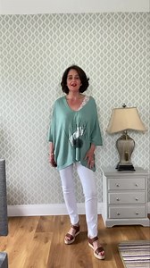 4.8K views · 80 reactions | It’s a little chilly outside do summer layering here with this fab mint GENMA one size knit €45 it’s beautiful 朗 and perfect over our deck trousers €50. #womensfashions | Klassy Lady | Facebook