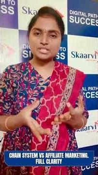 Chain system Vs Affiliate marketing #skaarvi #viral #shorts #affiliatemarketingtelugu #skaarvisystem