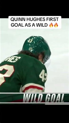 Quinn Hughes' first goal with the Minnesota Wild 👏