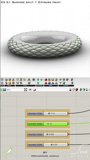 Grasshopper - EX 51 - Surface split + Extrude point @sinestudio #grasshopper