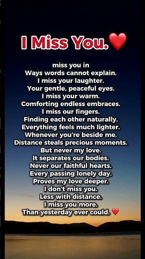 I Miss You ❤️ | A Deep Long Distance Love Letter