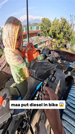 maa put diesel in bike 😱￼