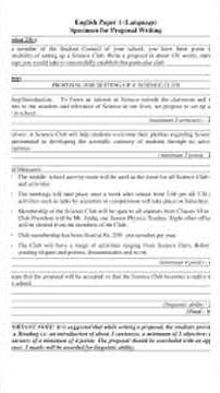 PROPOSAL FORMAT ISC XI,XII ENGLISH LANGUAGE Q2 (ii)