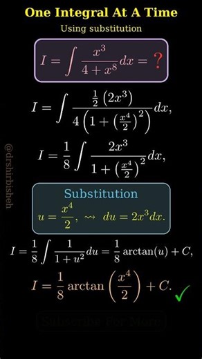 18. Indefinite Integral using substitution #calculus #maths #integration #collegemath #polynomials