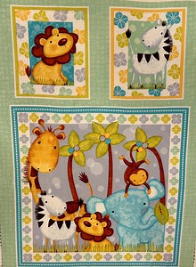SWEET SAFARI Baby / Child Quilt Fabric Panel by Victoria Hutto, Studio E, Safari Animals Cotton Panel to Sew or Quilt, #7244P, 42.5” X 24" - Etsy