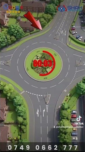 large roundabout explanation/Shah Driving School