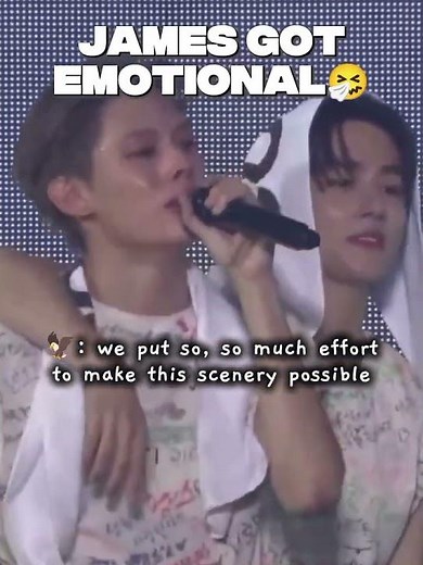 James got emotional during his first ever concert💞🤧💞