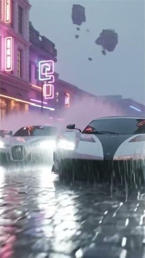 Hyper cars driving in Cyberpunk Minecraft city. #edit #minecraft #cyberpunk #cars