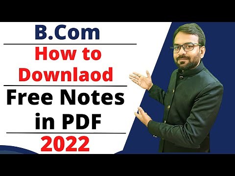 Free Notes for B.com | B.com Notes 1st year | b.com notes pdf