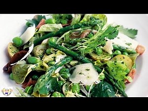 Spring salad with watercress dressing