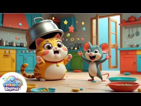 Billi vs Chuha | Nonstop Hindi Rhymes for Kids | Peekaboo Rhymes