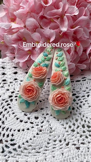 Create Simple 3D Rose Hair Clip with Embroidery