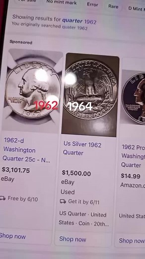 #1962 1964 quater whats worth the big money collecting# silver 70000 dolar