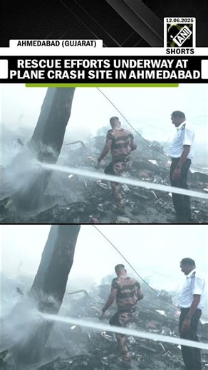 Rescue efforts underway at Air India plane crash site in Ahmedabad