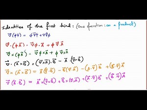 Vector Calculus 08 : Vector calculus identities :part 1