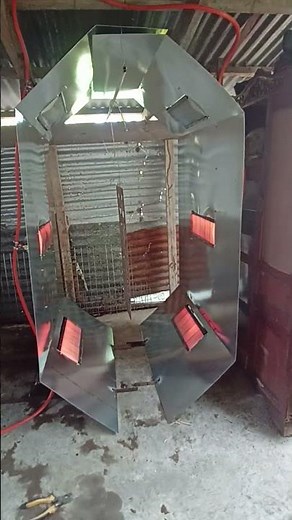 Powder Coating Infrared Oven Testing - 200 Celsius with 4 Burners