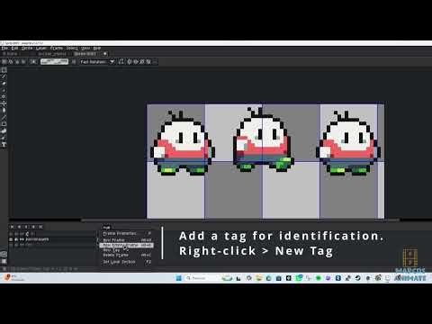 Aseprite Tutorial: Slicing & Animating 2D Sprite Sheets (Tags & Loops)