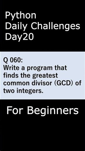 Python Daily Challenges Day020 For Beginners #programming #python #beginners