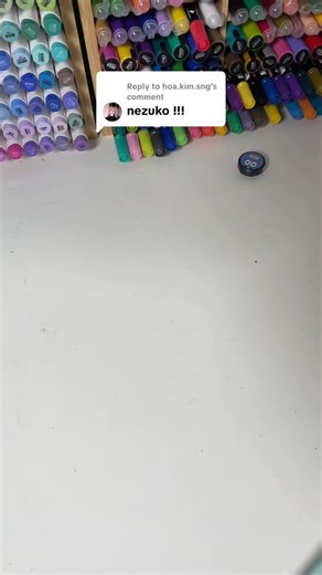 18K views · 5.8K reactions | Painting Nezuko from Demon Slayer #demonslayer #sketchbook #acrylicpainting #markerart #animepainting #reelsart #asmr | Sleepy Doodles | Facebook