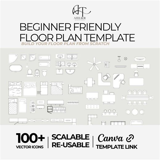 Beginner Friendly Floor Plan Template Kit - Etsy