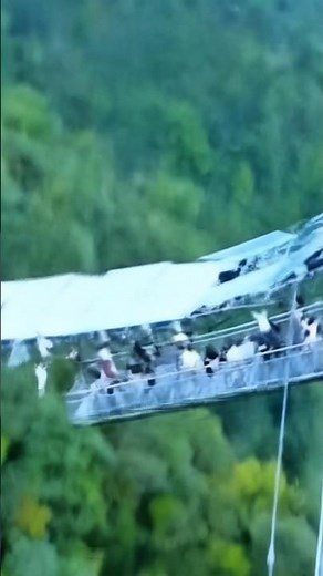 Glass Skywalk Bridge Collapses in China 😨 | Ultra Realistic Simulation of Structural Failure #shorts