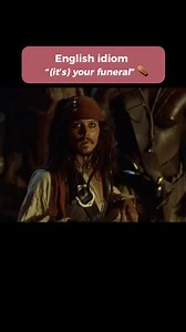 English idiom - “it’s your funeral” ⚰️ Said to warn someone that they are about to make a bad decision, and if something goes wrong, they will face the consequences alone. For example - You’re going to challenge the boss in front of everyone? It’s your funeral. #esl #idioms #learnenglish | English with context