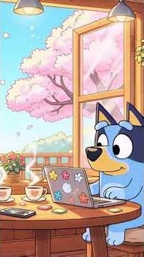 Study with Stitch & Bluey 🌸 Lofi Café Beats • Focus & Calm Flow #stitch #bluey #studybeats #lofi