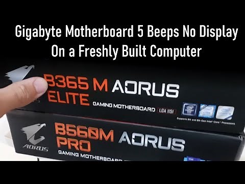 New Build, Gigabyte Mainboard 5 Beeps on boot