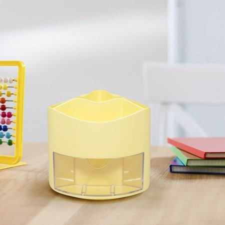 Czzoypi Office Desk Accessories (Yellow), Desk Pen Holders Transparent Drawers For The Opening Season, Rotating Stationery Storage, Stylish Pen, Desktop Office, Large Capacity Pen - Walmart.ca