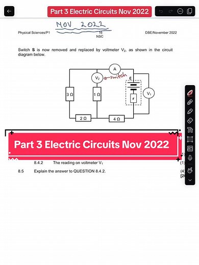 Part 3 Electric Circuits Nov 2022 #mstutorials #examrevision #physics #circuits #grade12 #matric