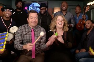WATCH: Jimmy Fallon & Adele Turn "Hello" Into A Happy Song!