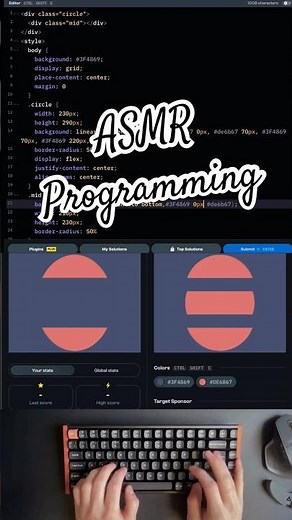 ASMR CSS Battle 26th October #coding #asmr #cssbattle #keychronk2 #webdev #keyboard #html #creative