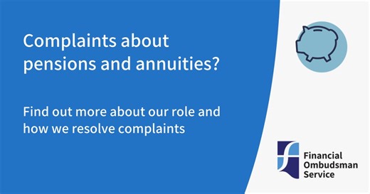 Did you know we can look at complaints about pensions and annuities? If you've had issues with your pension provider – whether it's a dispute over payments, delays, or customer service issues – we may be able to help. Our service is free and easy to use. Find out more about us and the types of pension complaints we can help with, on our website: https://www.financial-ombudsman.org.uk/consumers/complaints-can-help/pensions-annuities?utm_source=facebook&utm_medium=social&utm_campaign=pensions-awar