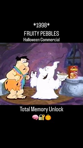 @a90slife on Instagram: "FRUITY PEBBLES Halloween commercial from 1998. . . . . . . . . . . . . #fruitypebbles #cereal #90sfood #halloween #flintstones #90s #90skid #90sbaby #90saesthetic #90sthrowback #90smusic #90shair #90sstyle #90scommercial #90snostalgia #90sads #oldschool #throwback #nostalgia #childhood #a90slife #childhoodmemory #kidstv #commercial #retro #vintage #80sbaby #80skid #memory #90stv"