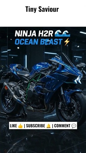 Ninja H2R 💙🌊 Watch Until the END ! 😱🔥 | Tiny Savior | #kawasaki