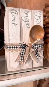 Farmhouse Decor | Kitchen themed faux book stack | Barefoot & Freckled, LLC