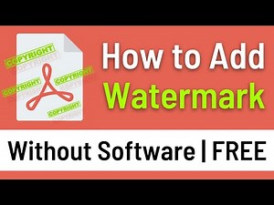 How To Add Watermark In PDF Without Software | Add Watermark In PDF Online (Simple & Quick Way)