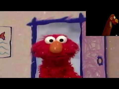 Elmo & Jane The Monkey Falling Into The Snow At The Same Time