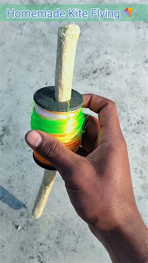 Blue Plastic Kite Flying Test! 🪁💎 #RGExperimentOfficial #shortsfeed #HomemadeKite