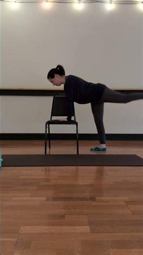 Side Plank using a chair! #advancedchairyoga