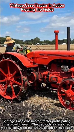 Vintage Case Tractor in Action | Plowing the Fields