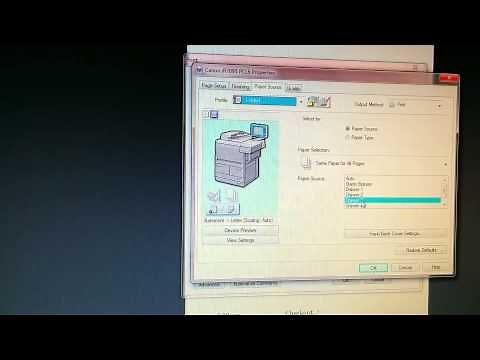 How to set up Booklet printing on the Canon Imagerunner 7095