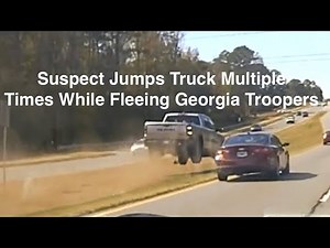 GSP Pursuit of Indiana Murder Suspect Into Oncoming Traffic | Truck Goes Airborne | Assist to USMS