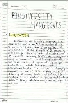 12th HSC board BIODIVERSITY MANGROVES EVS project (arts/commerce/science)how to do evs project?